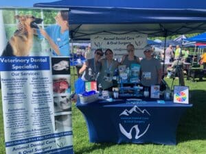 animal dental care and oral surgery booth at a community event